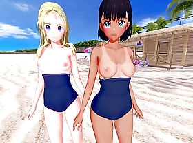 [POV] THREESOME WITH USHIO AND MIO KOFUNE - SUMMER TIME RENDERING PORN