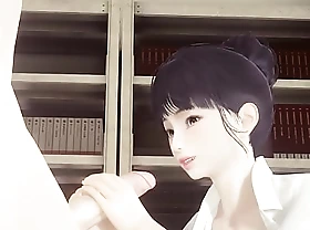 Hentai Uncensored - Shoko jerks off and cums on will not hear of face and gets fucked while grabbing will not hear of tits - Japanese Asian Manga Anime Game Porn