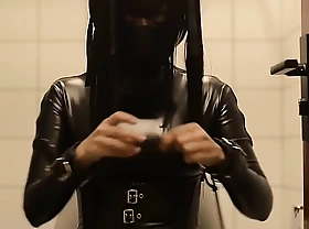[Fejira com] Leather girl self bondage and masturbating orgasm