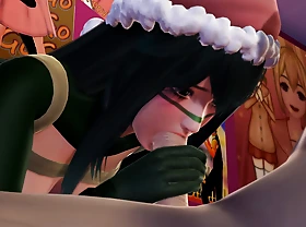 Tsuyu Asui's New Year's Eve Cosplay l 3D Hentai uncensored Boku small-minded Hero Academia